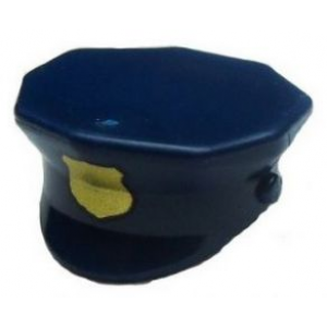Politie Pet met gouden Badge Dark Blue 